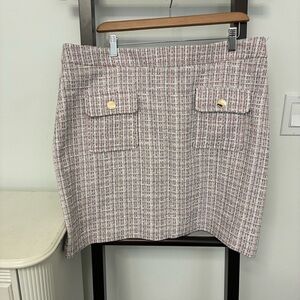 Nine West Tweed Mini Skirt - Pink and White BNWT. Size XL. So pretty!